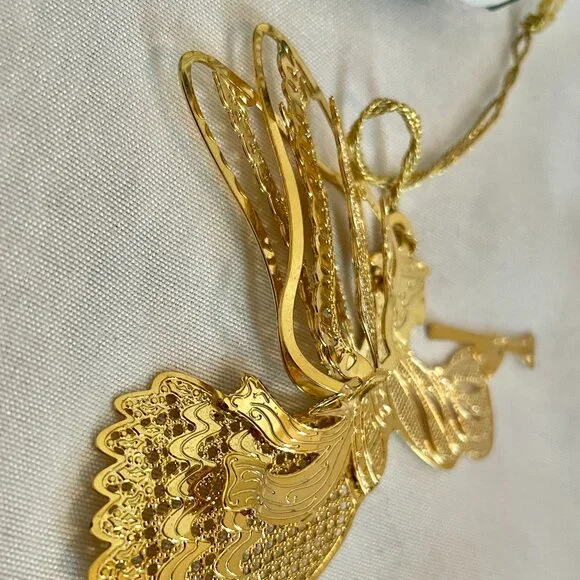 HERALDING ANGEL 7186.010 1998 Baldwin Brass Timeless Craftsmanship Ornament VTG - Picture 6 of 6